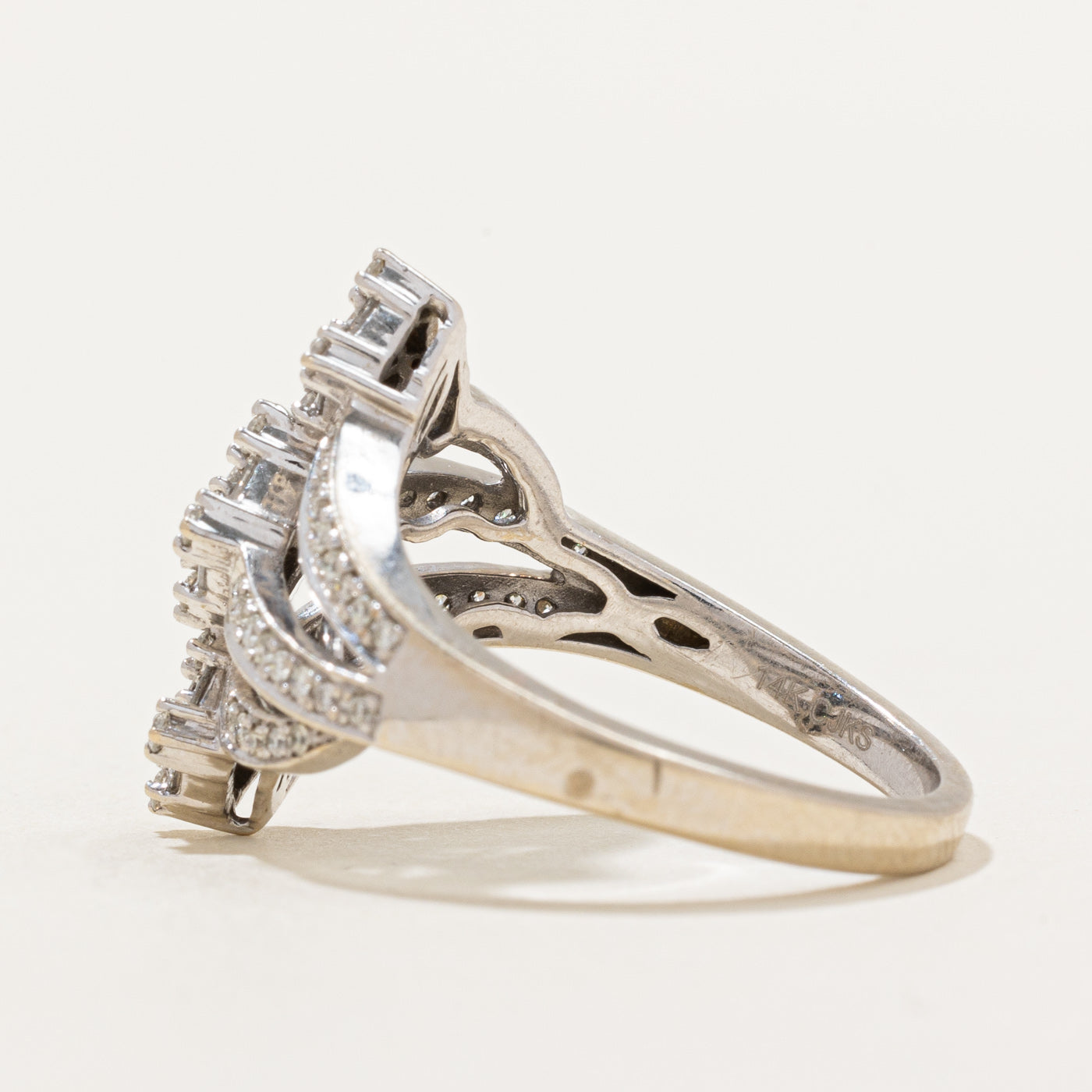 Diamond Waterfall Ring | 0.44ctw | SZ 6.75 |
