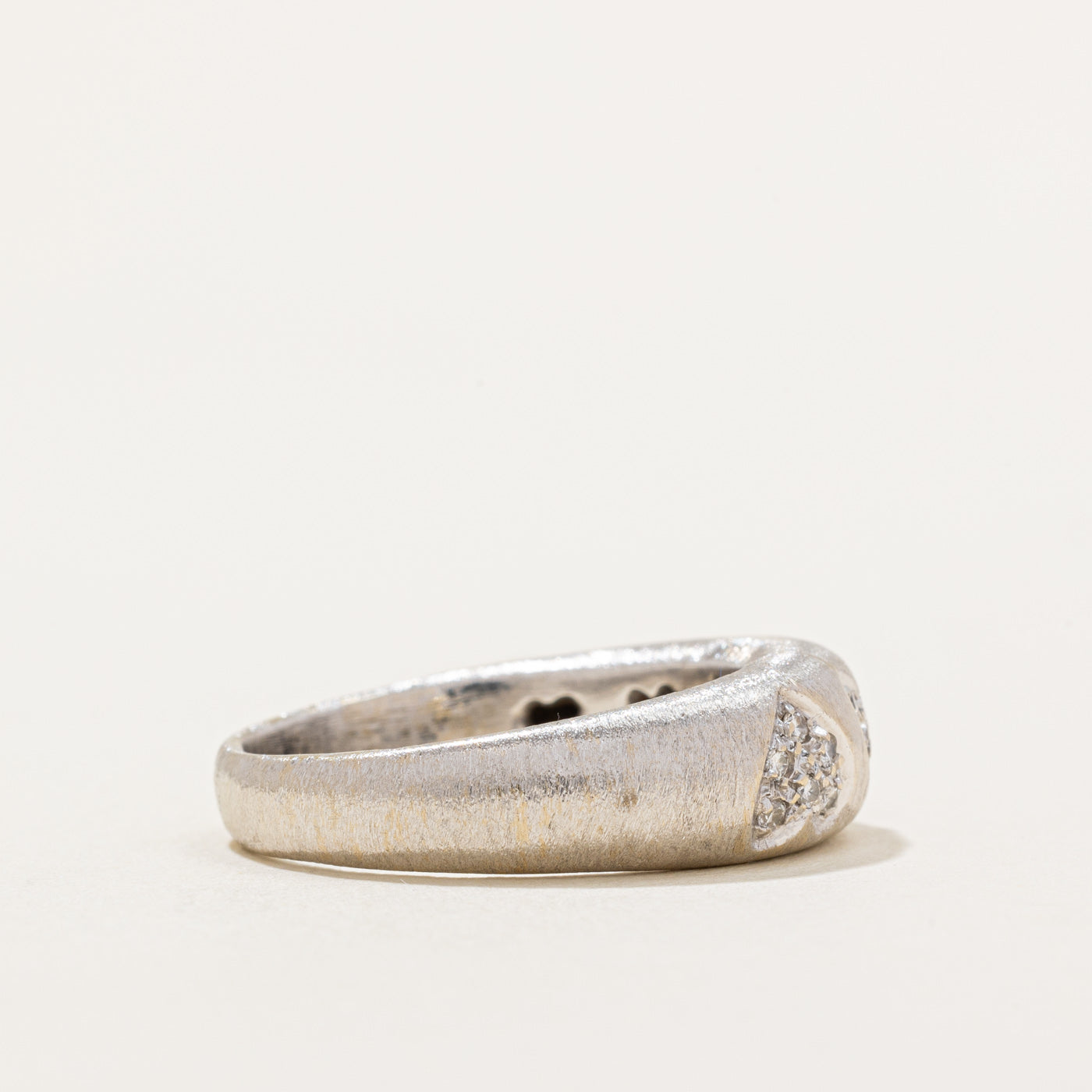 Italian Diamond Heart Ring | 0.18ctw | SZ 8 |