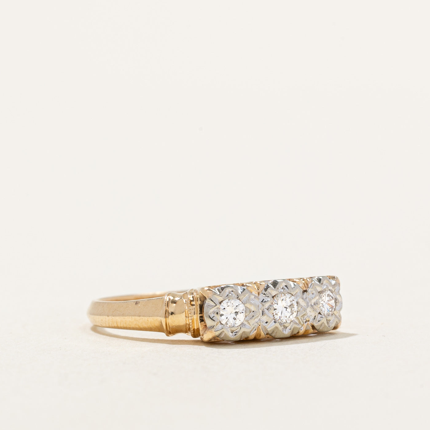 Three Stone Diamond Ring | 0.14ctw | SZ 6 |