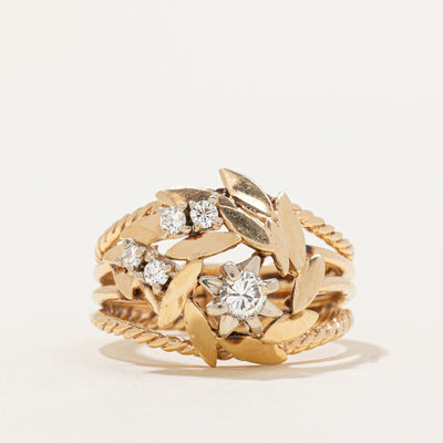 Diamond Cocktail Ring | 0.38ctw | SZ 8.5 |