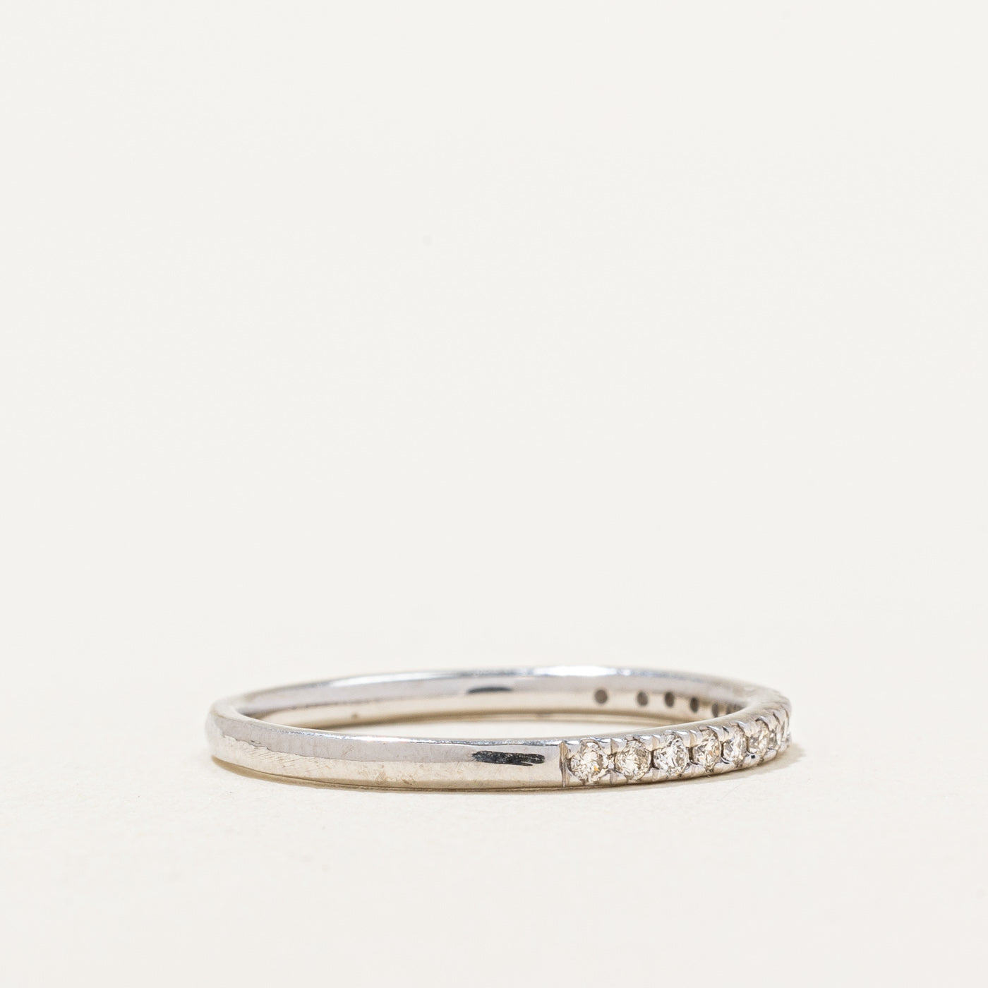 Alliance demi-éternité en diamants | 0,14 ct | Taille 5,25 | 