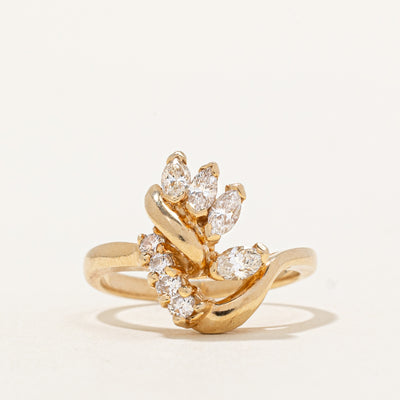 Diamond Cocktail Ring | 0.56ctw | SZ 4.75 |