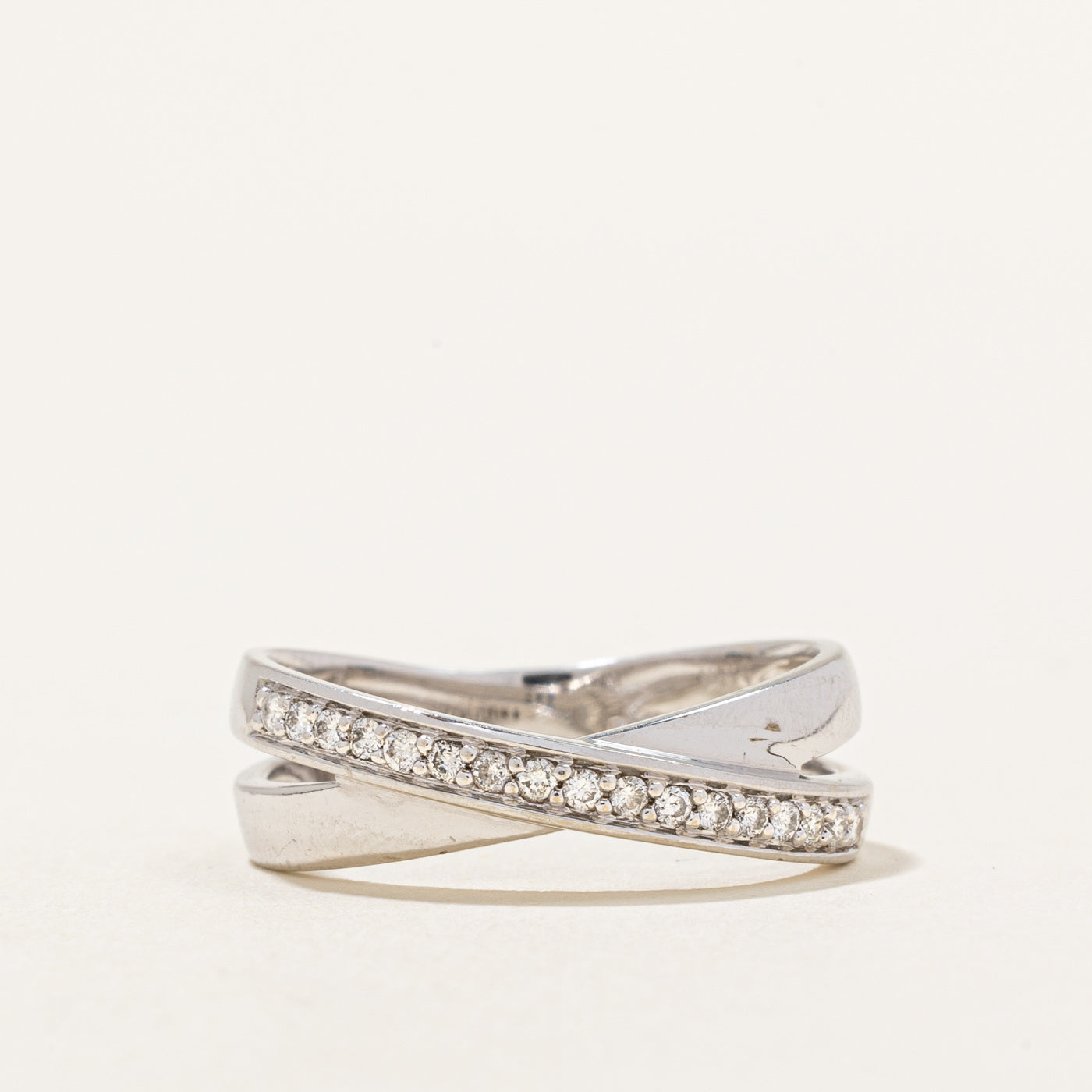 Diamond Crossover Ring | 0.12ctw | SZ 6 |