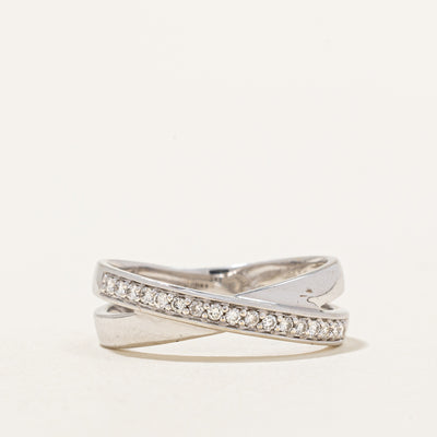 Diamond Crossover Ring | 0.12ctw | SZ 6 |