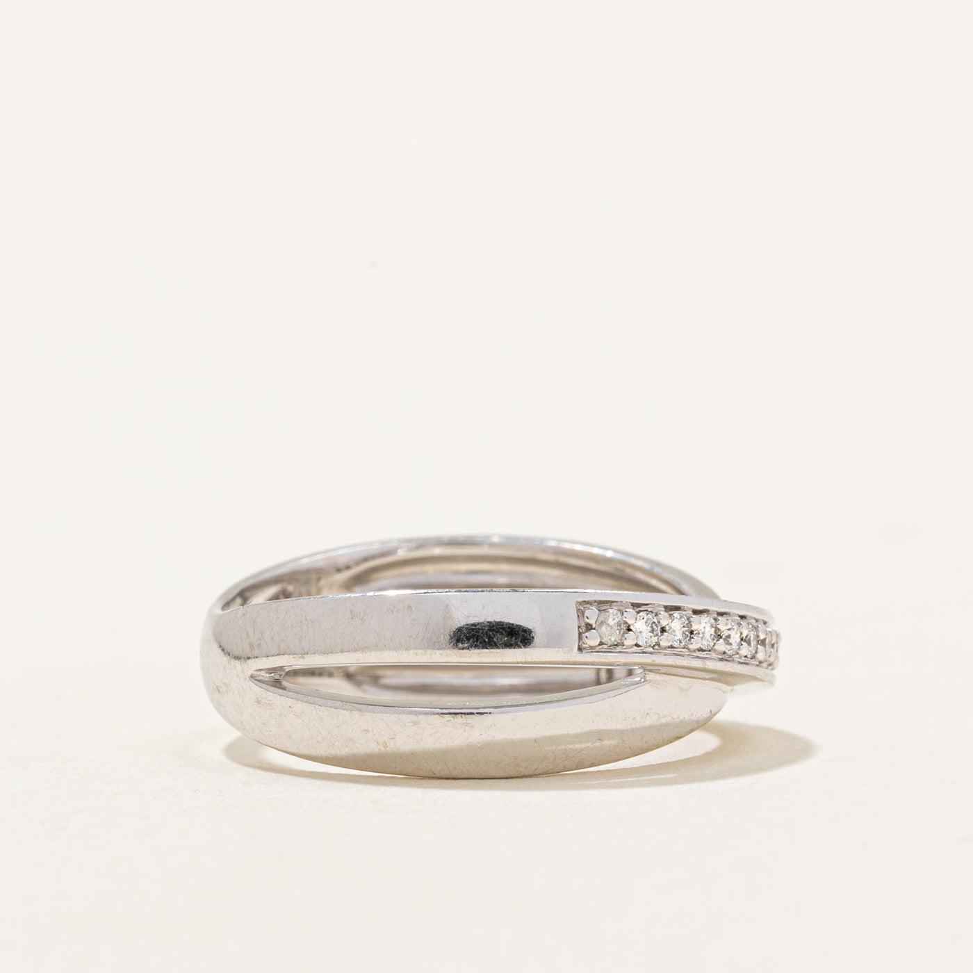 Diamond Crossover Ring | 0.12ctw | SZ 6 |
