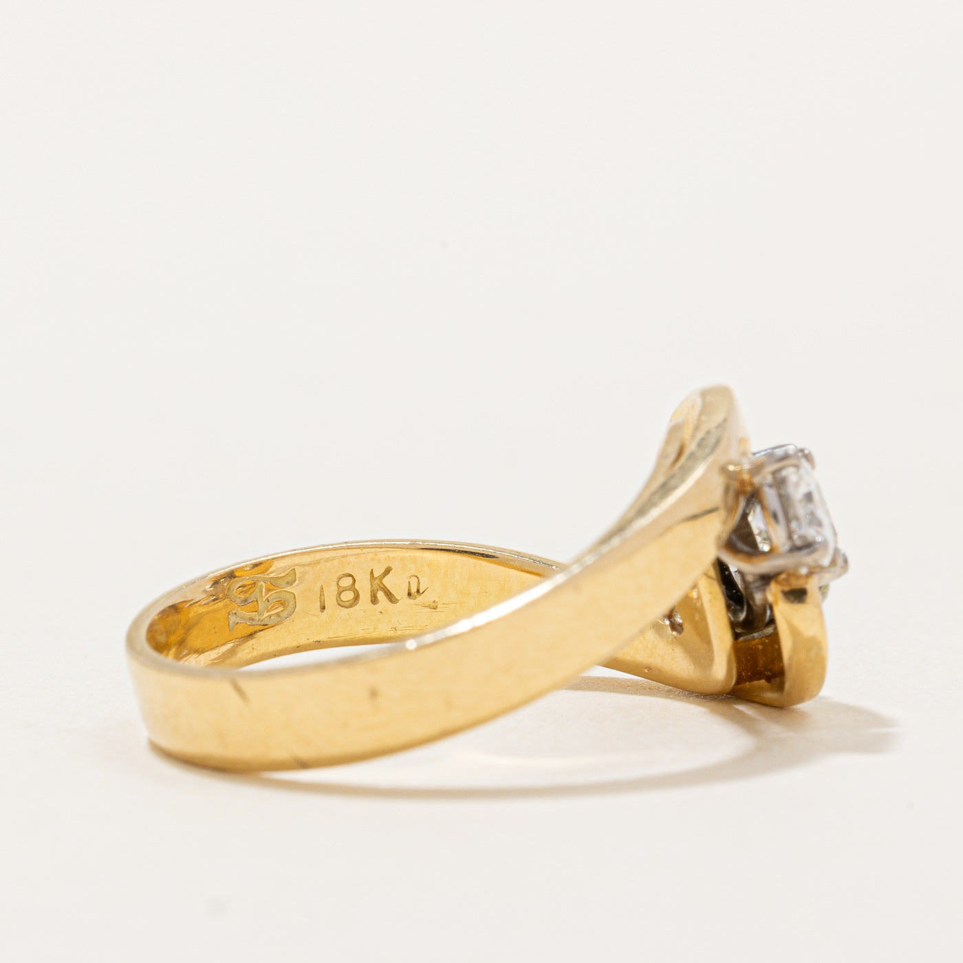 Bague cascade à trois diamants | 1,00 ct au total | Taille 6,25 | 