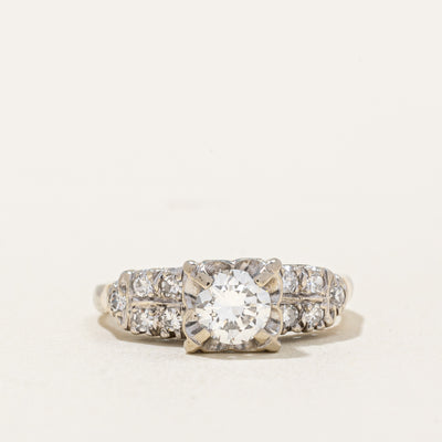 Illusion Set Diamond Engagement Ring | 0.65ctw | SZ 5.25 |