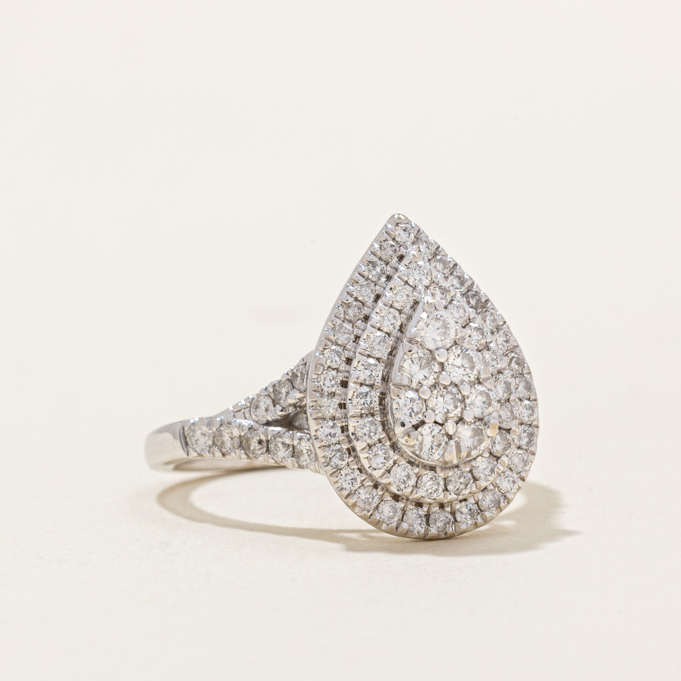 Pear Shaped Diamond Cluster Ring | 0.82ctw | SZ 5.75 |