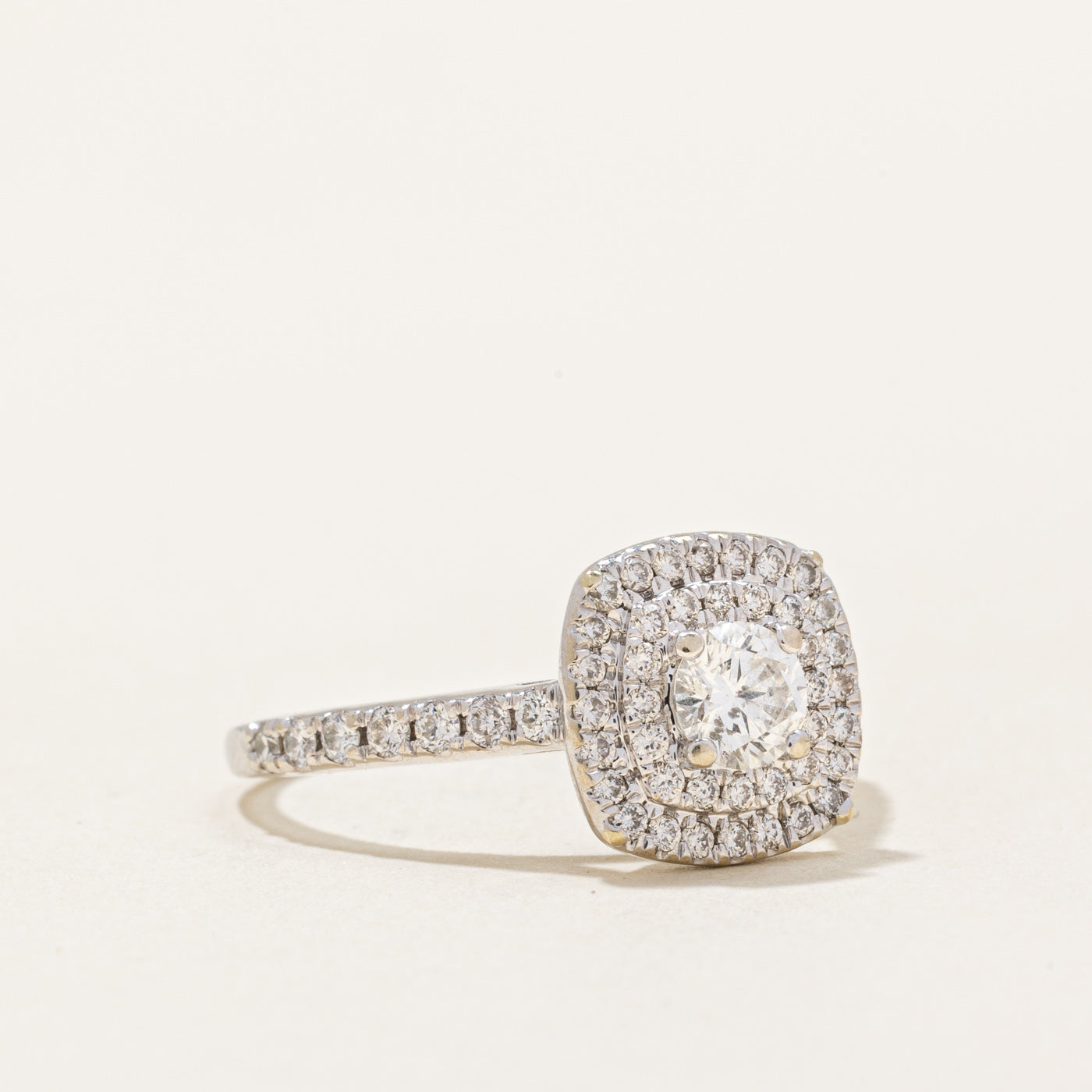 Bague de fiançailles en diamant | 0,58 ct | Taille 6,25 | 