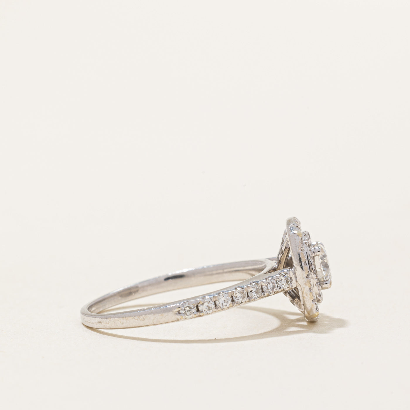 Bague de fiançailles en diamant | 0,58 ct | Taille 6,25 | 