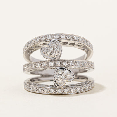 Tiered Diamond Heart Ring | 0.28ctw | SZ 7.25 |