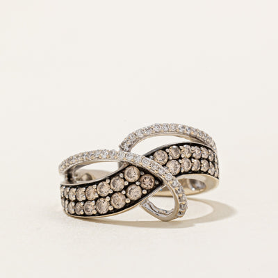 Light Brown Diamond Bypass Ring | 0.45ctw | SZ 5.25 |