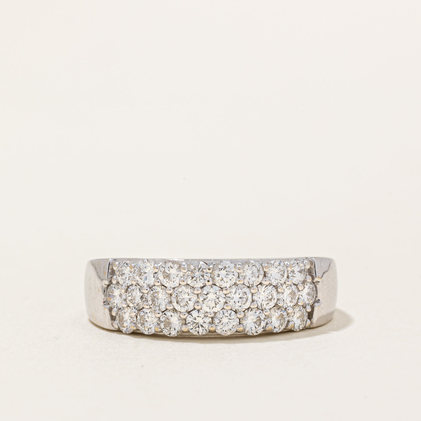 Pave Set Diamond Ring | 0.90ctw | SZ 7 |
