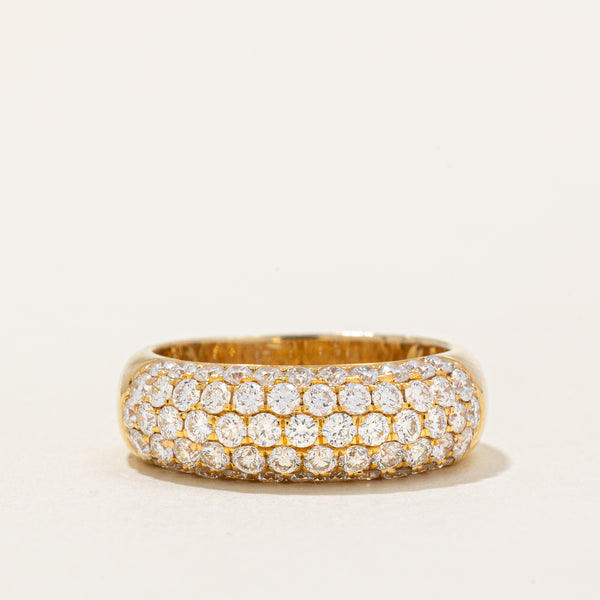 Pave Set Diamond Ring | 1.20ctw | SZ 7.5 |