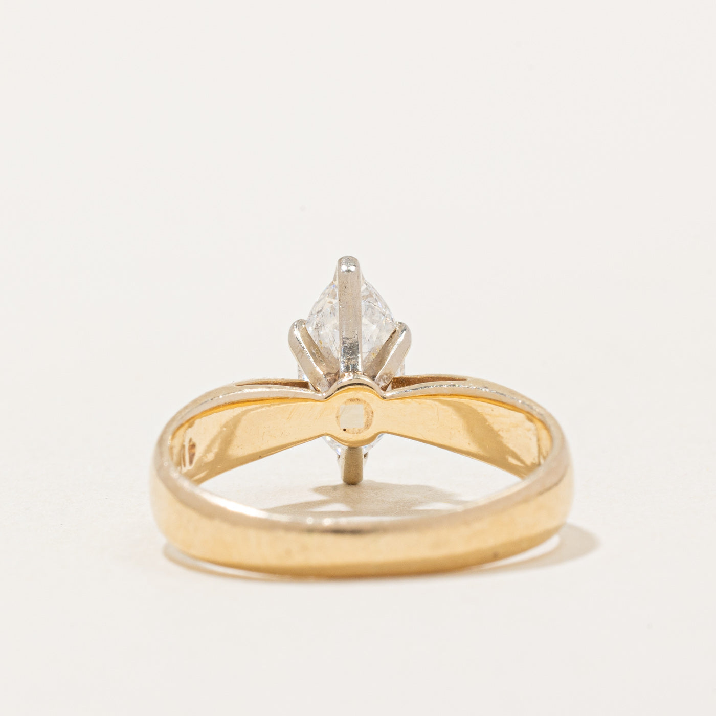 Bague de fiançailles en diamant taille marquise | 0,75 ct I1 F | Taille 4,5 | 