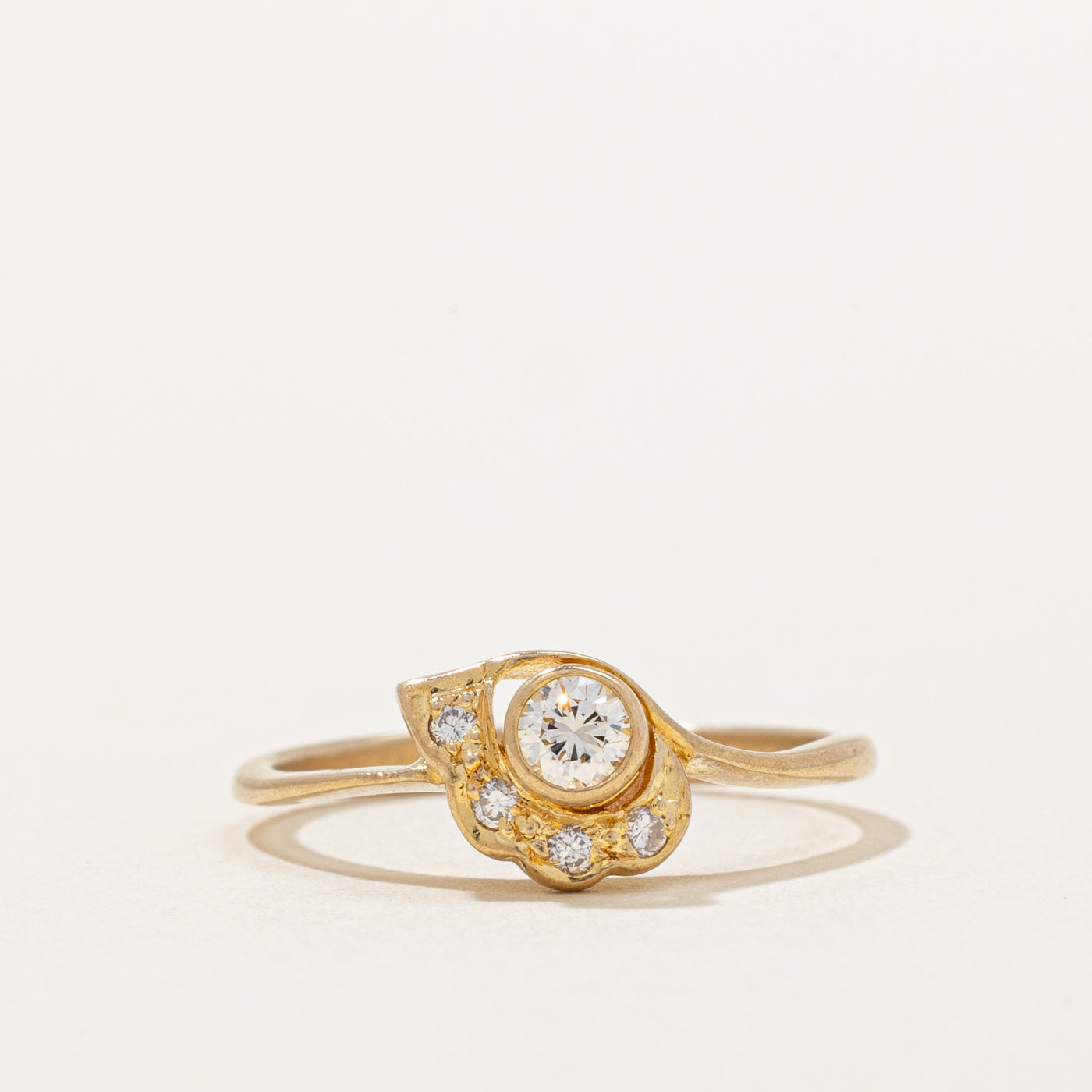 Bezel Set Diamond Accented Ring | 0.15ctw | SZ 5 |