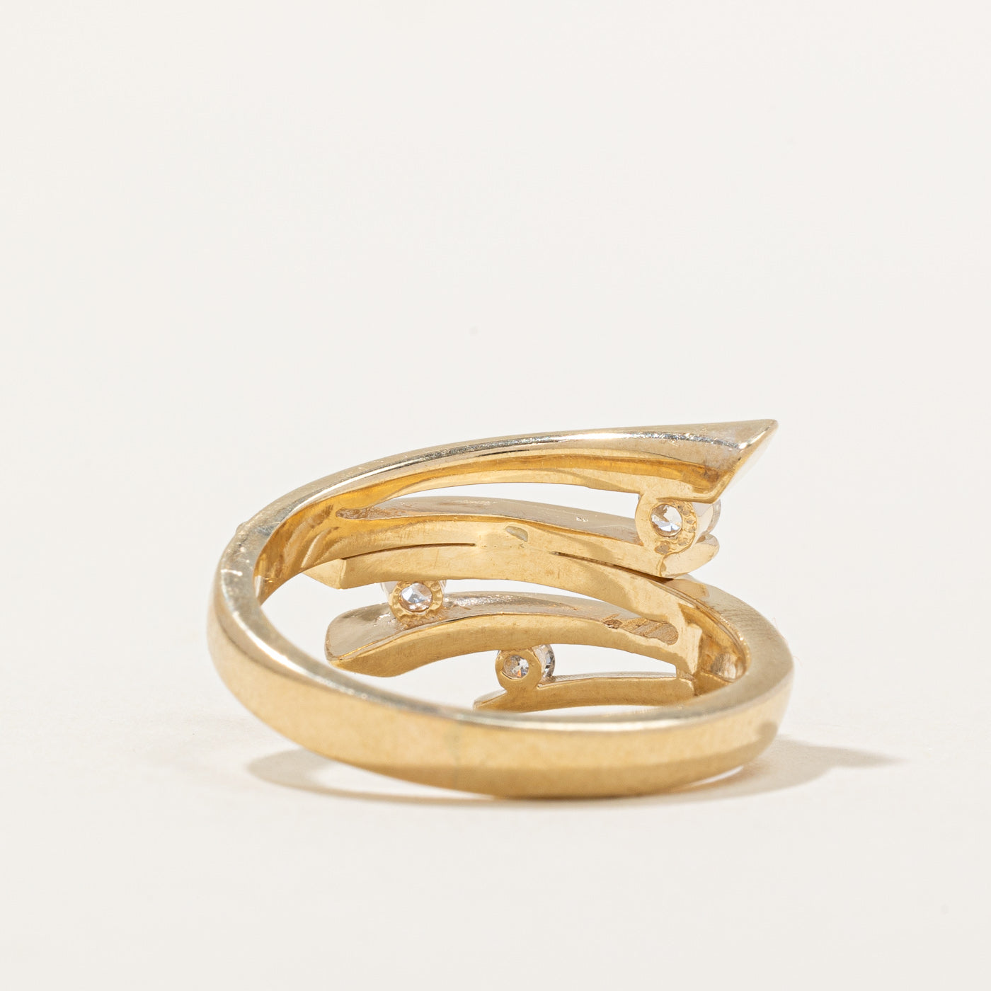 Diamond Layered Bypass Ring | 0.19ctw | SZ 6.75 |