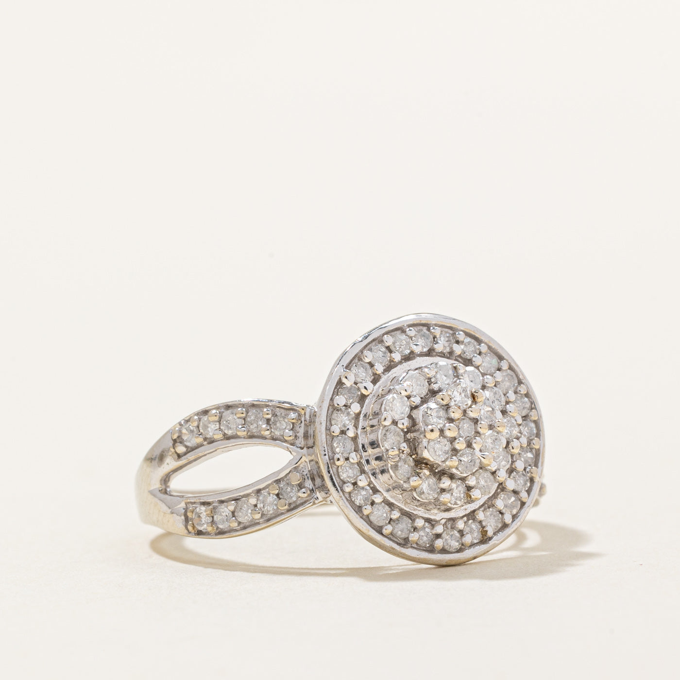 Diamond Cluster Multi Halo Cocktail Ring | 0.55ctw | SZ 6.5 |