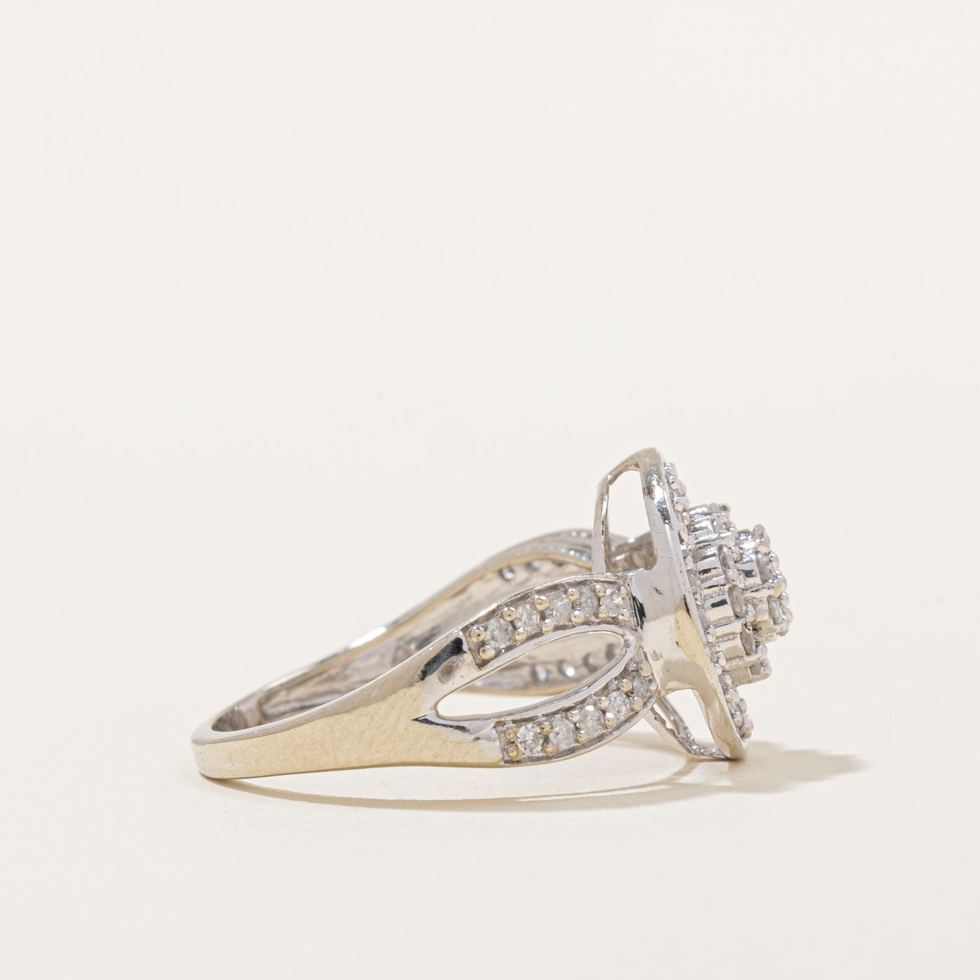 Diamond Cluster Multi Halo Cocktail Ring | 0.55ctw | SZ 6.5 |