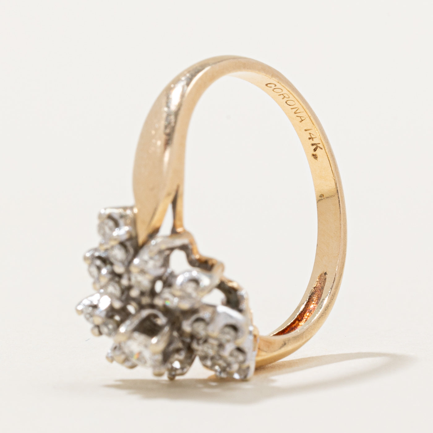 Diamond Petal Cluster Ring | 0.34ctw | SZ 6.5 |