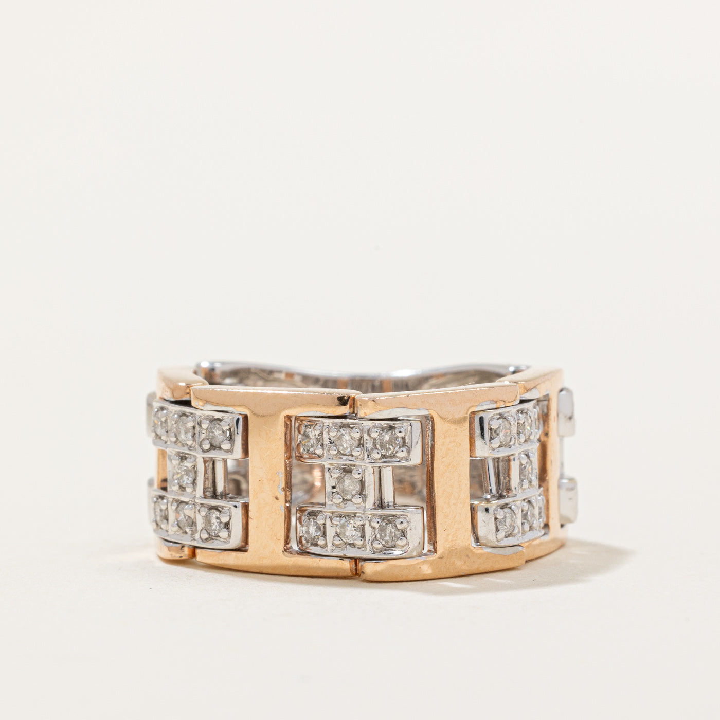 Diamond Chain Link Ring | 0.30ctw | SZ 6.75 |