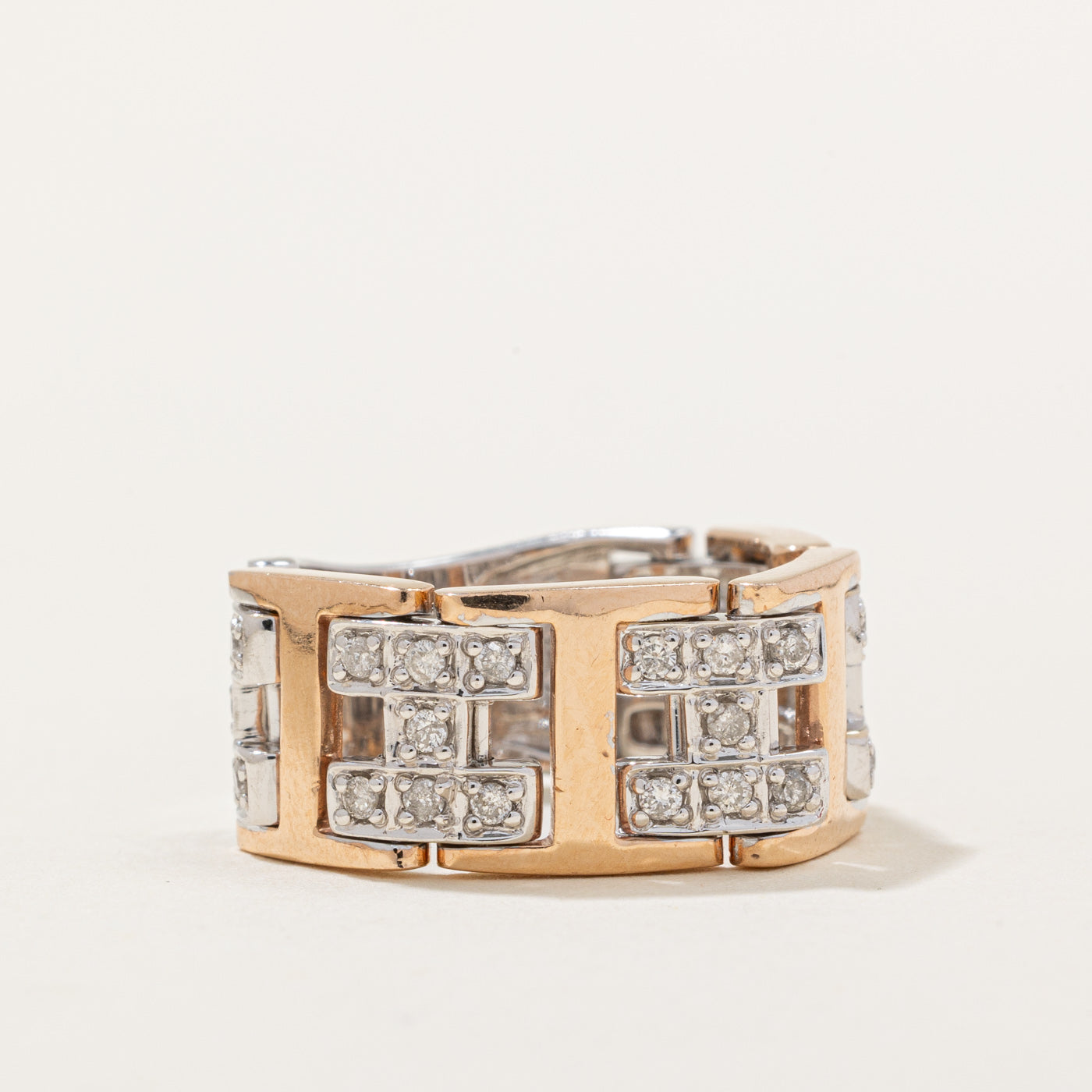 Diamond Chain Link Ring | 0.30ctw | SZ 6.75 |