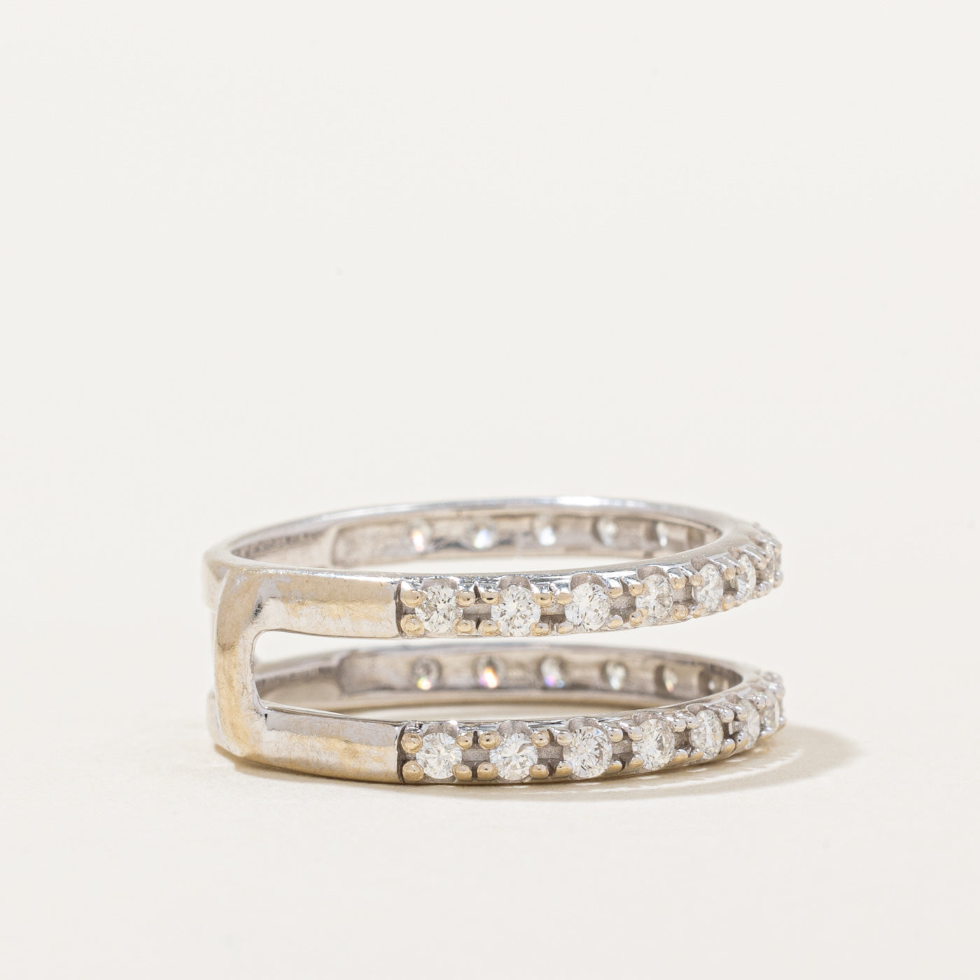 Semi Eternity Pave Set Diamond Ring Guard | 0.49ctw | SZ 5.5 |