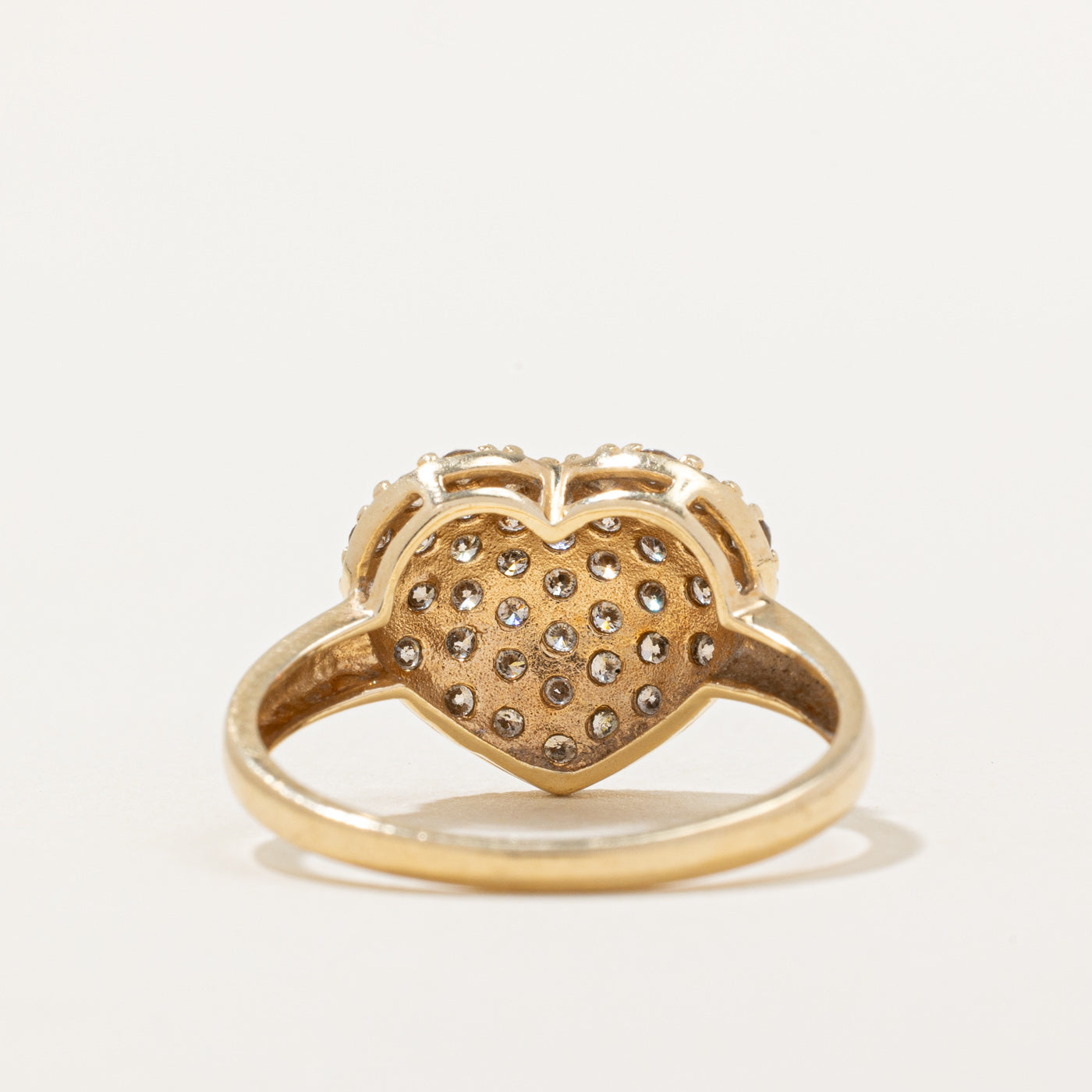 Pave Set Chocolate Diamond Heart Ring | 1.05ctw | SZ 9 |