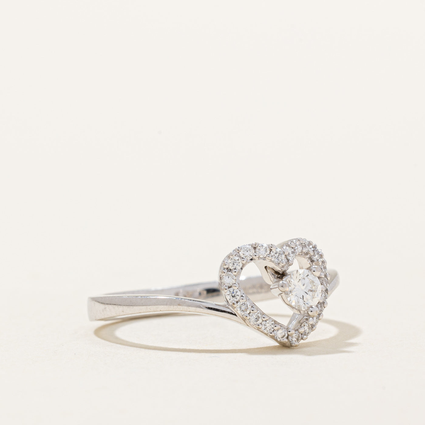 Diamond Open Heart Ring | 0.22ctw | SZ 5.75 |