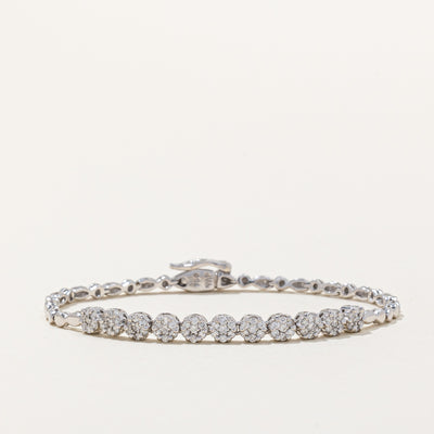 Diamond Cluster Bracelet | 0.50ctw | 6.25