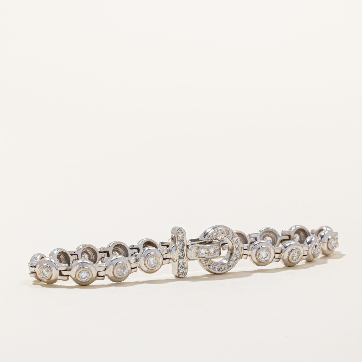 Diamond Buckle Closure Bracelet | 1.00ctw | 7" |