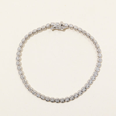 Illusion Set Diamond Tennis Bracelet | 1.00ctw | 7