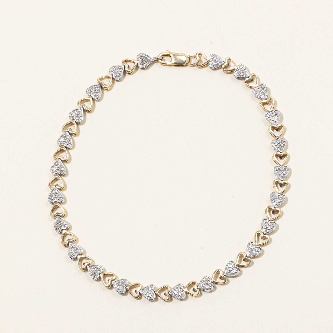 Diamond Heart Bracelet | 0.14ctw | 7.5" |