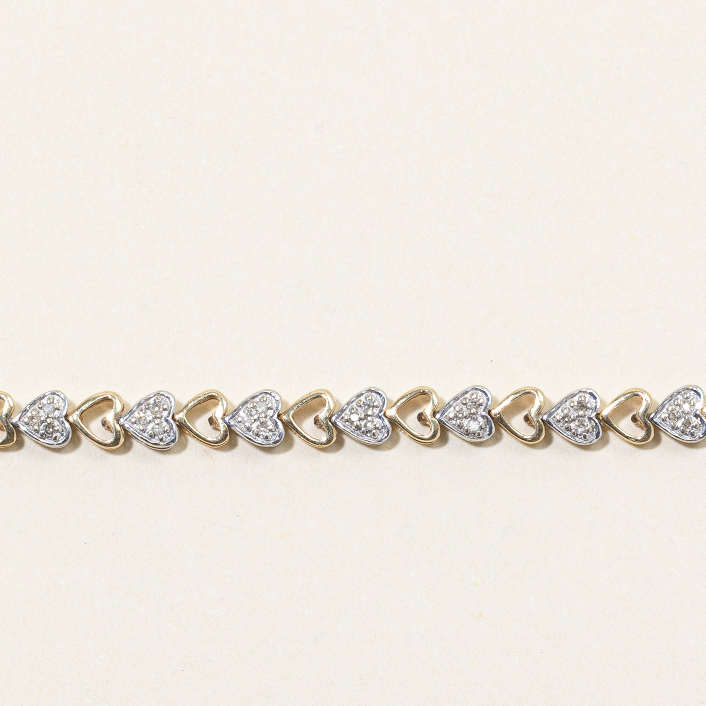 Diamond Heart Bracelet | 0.14ctw | 7.5