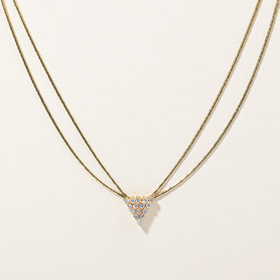 Diamond Triangle Pendant Necklace | 0.375ctw | 17