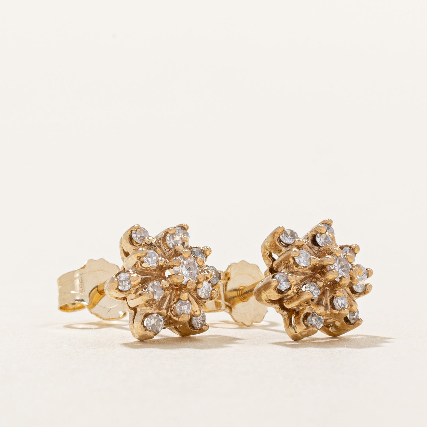 Diamond Petal Cluster Earrings | 0.16ctw |