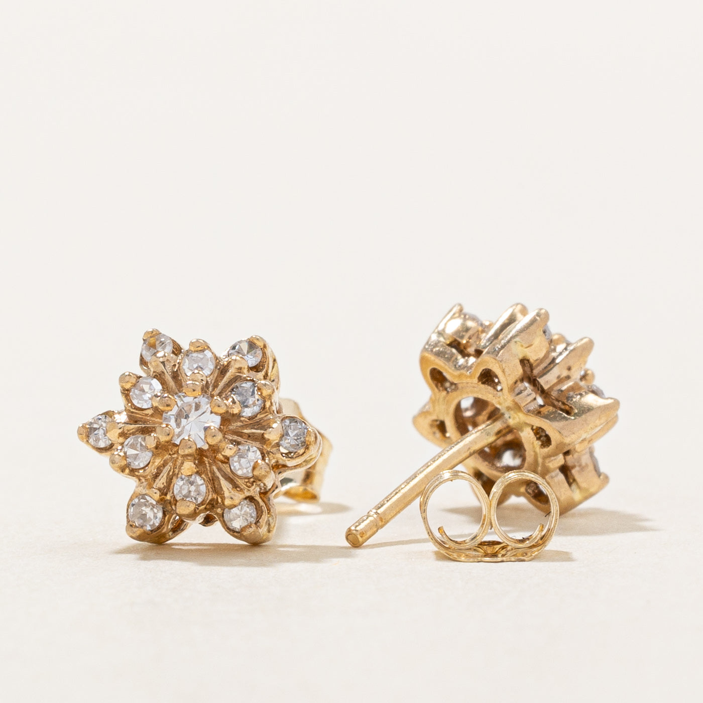 Diamond Petal Cluster Earrings | 0.16ctw |