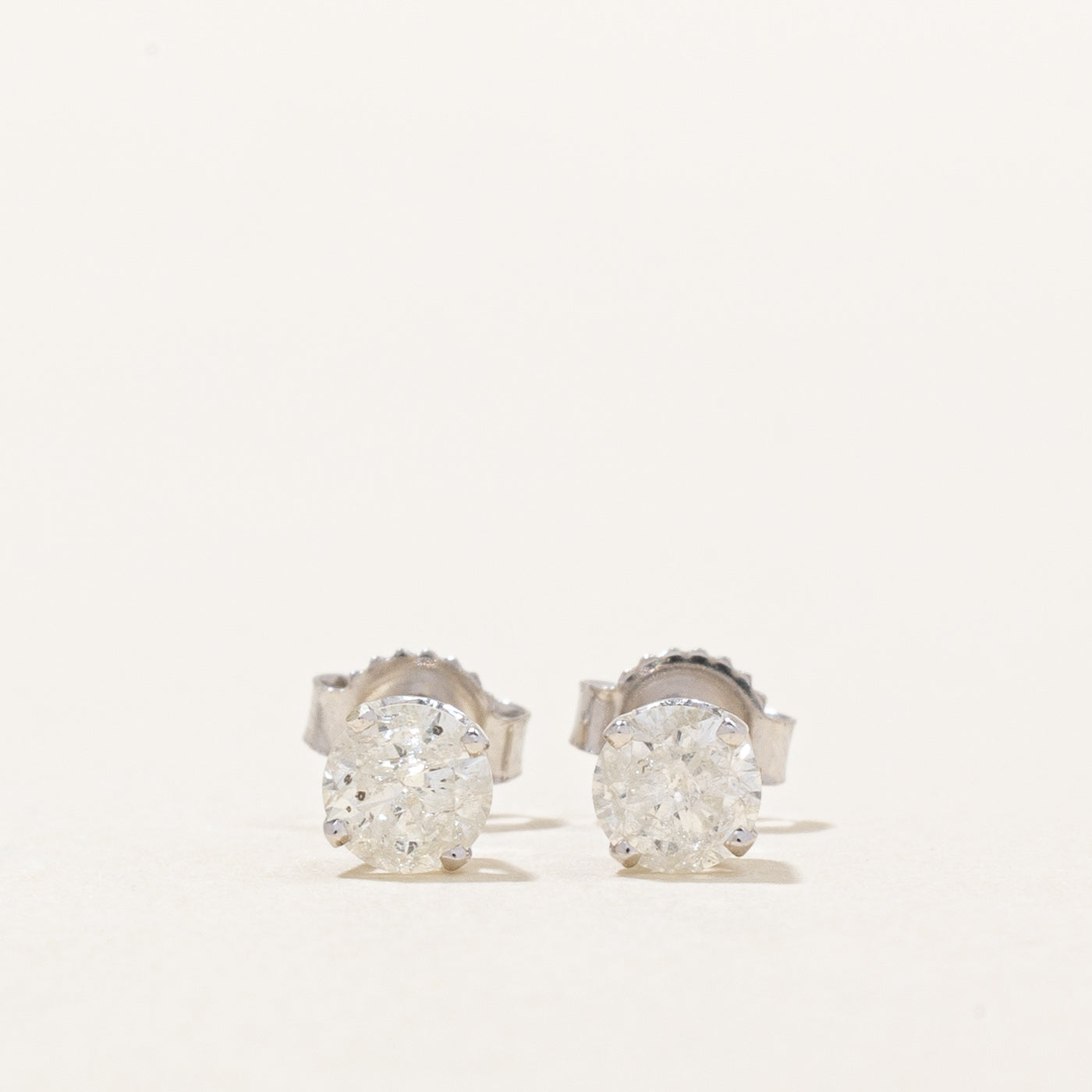 Solitaire Diamond Stud Earrings | 0.47ctw |