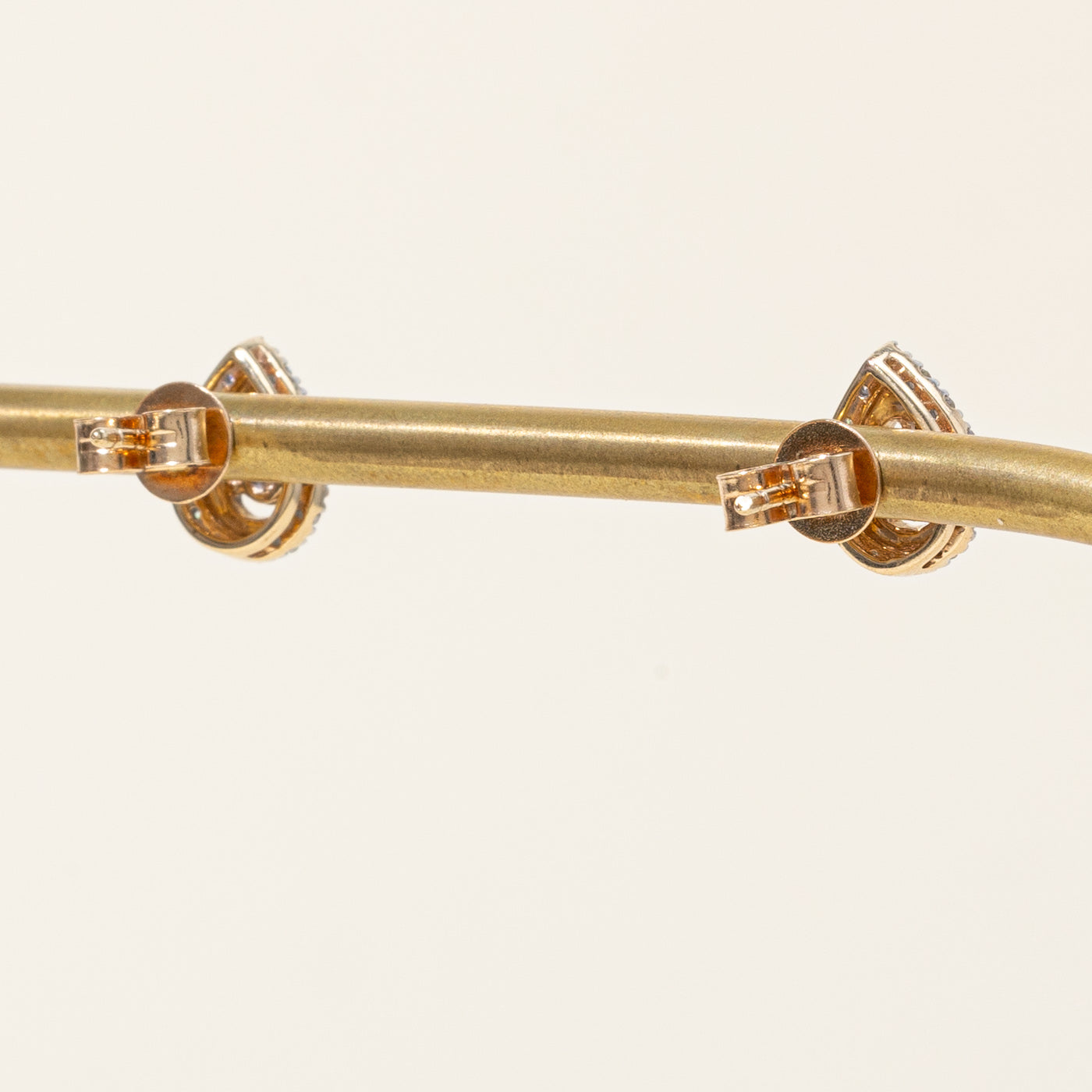 Diamond Pear Shaped Stud Earrings | 0.16ctw |