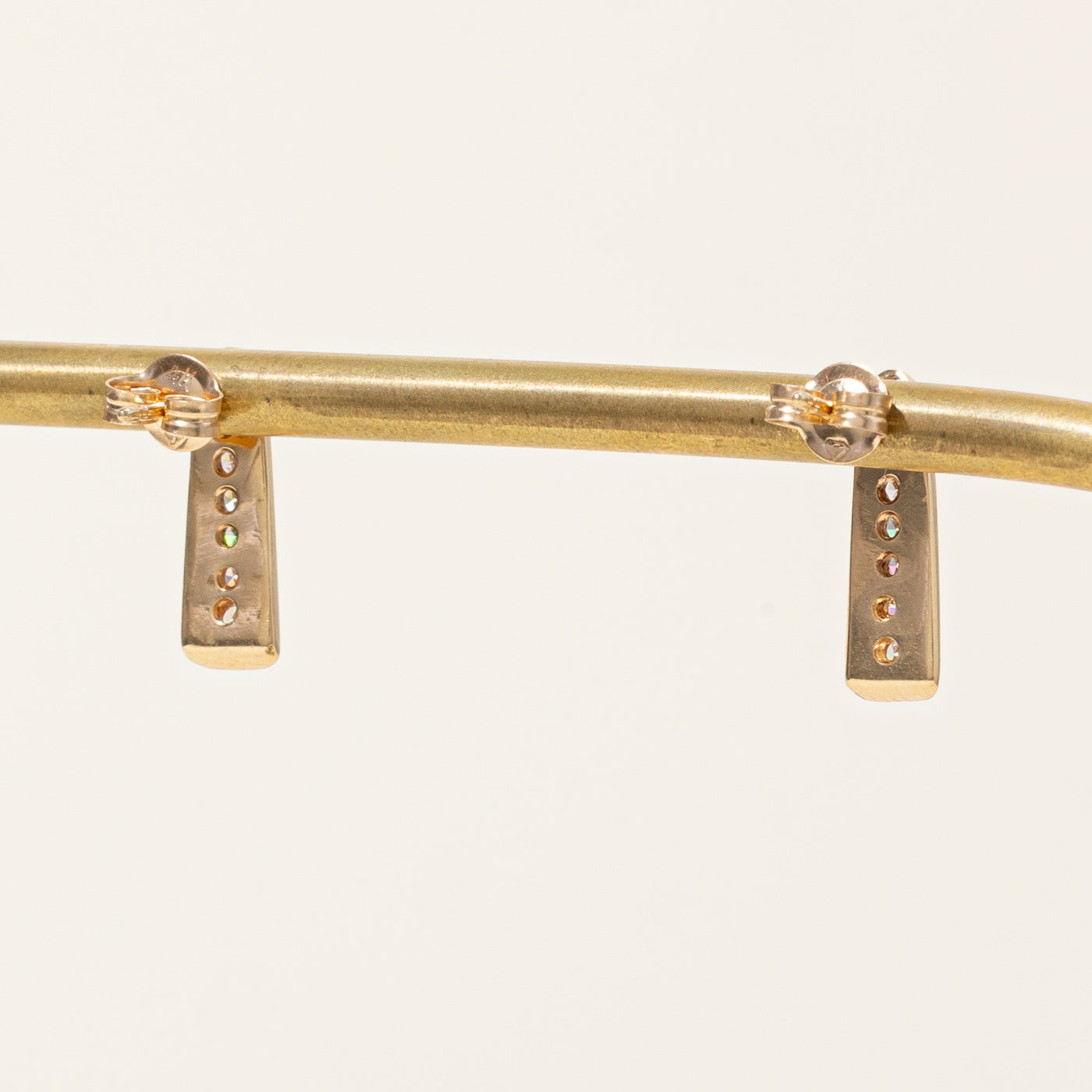 Channel Set Diamond Column Stud Earrings | 0.20ctw |