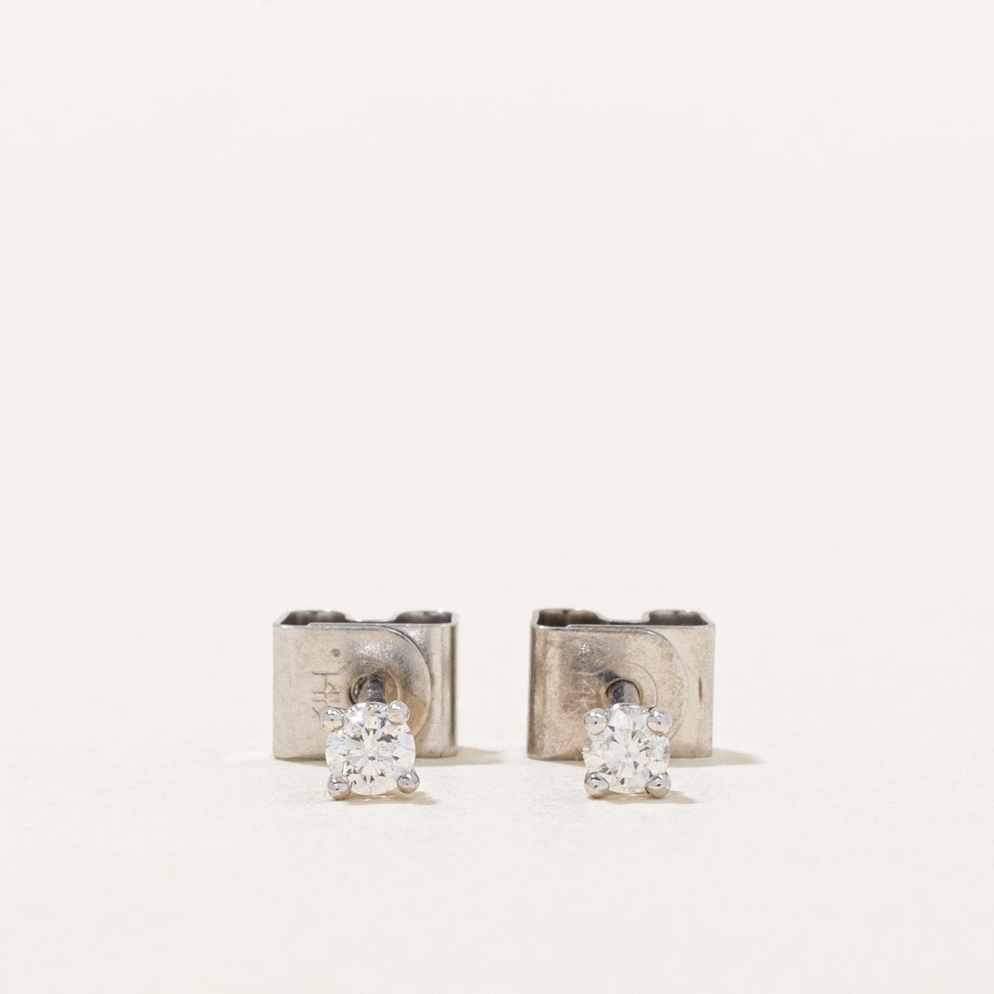 Solitaire Diamond Stud Earrings | 0.09ctw |
