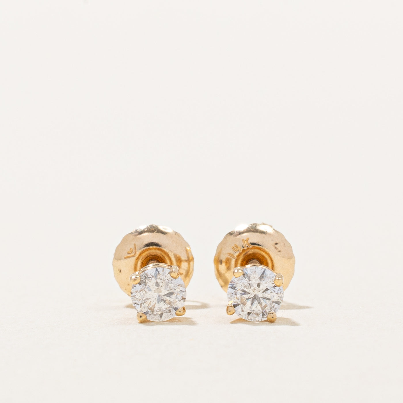 Solitaire Diamond Stud Earrings | 0.32ctw |
