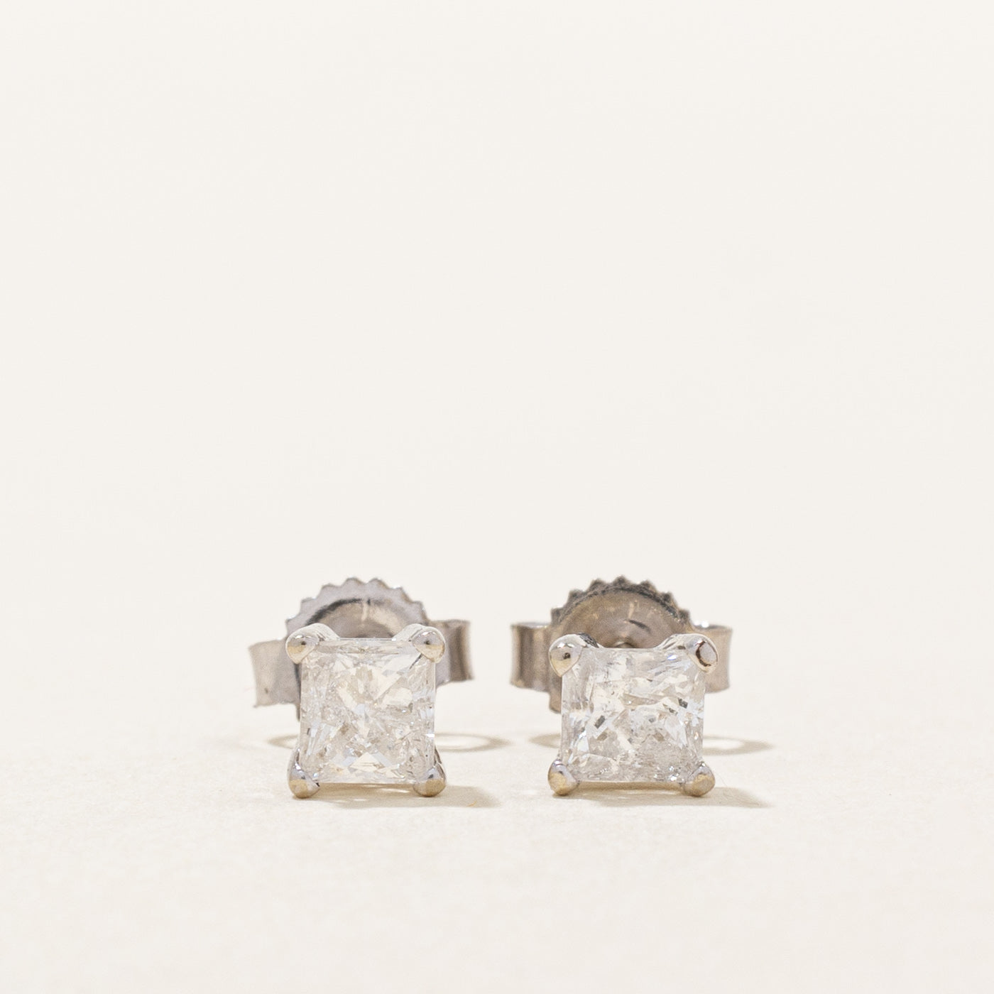 Princess Cut Diamond Stud Earrings | 0.30ctw |