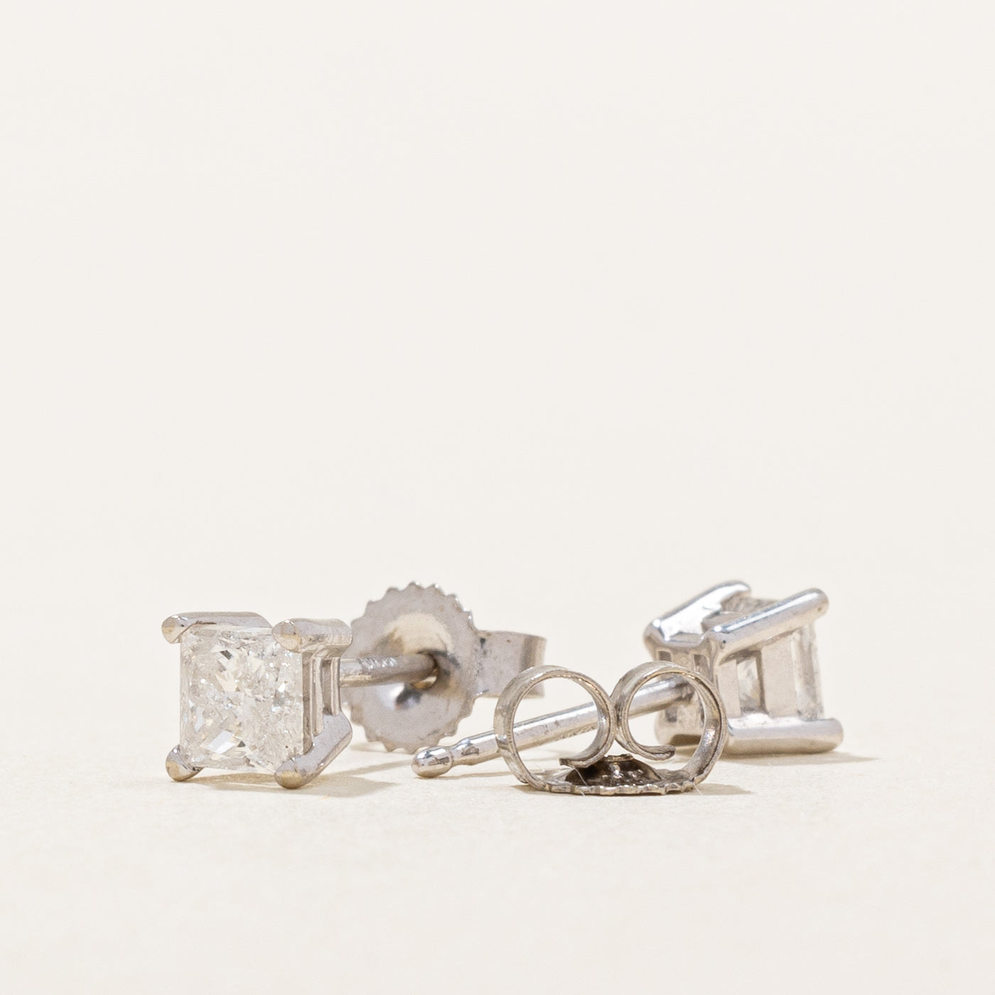 Princess Cut Diamond Stud Earrings | 0.30ctw |