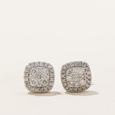 Cluster Diamond Stud Earrings | 0.50ctw |