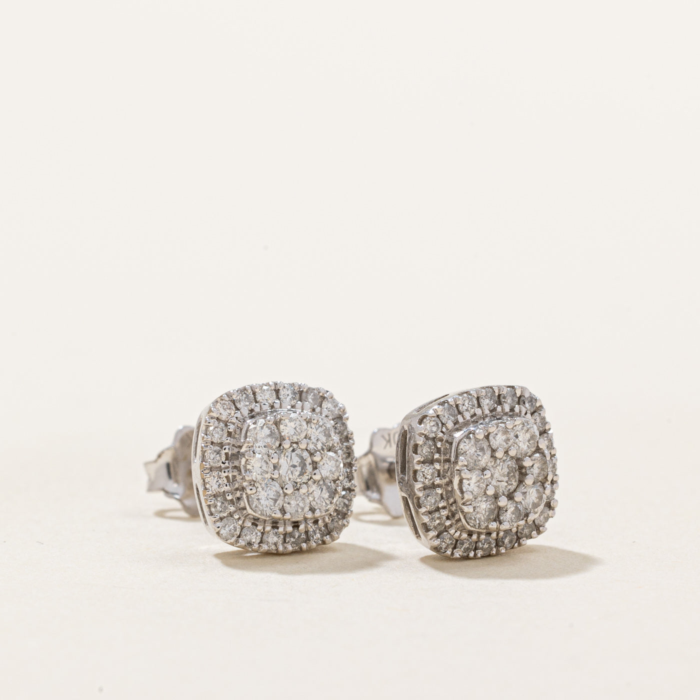 Cluster Diamond Stud Earrings | 0.50ctw |