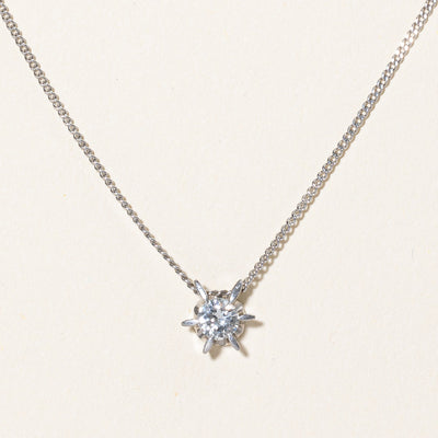 Solitaire Diamond Pendant Necklace | 0.36ct | 16