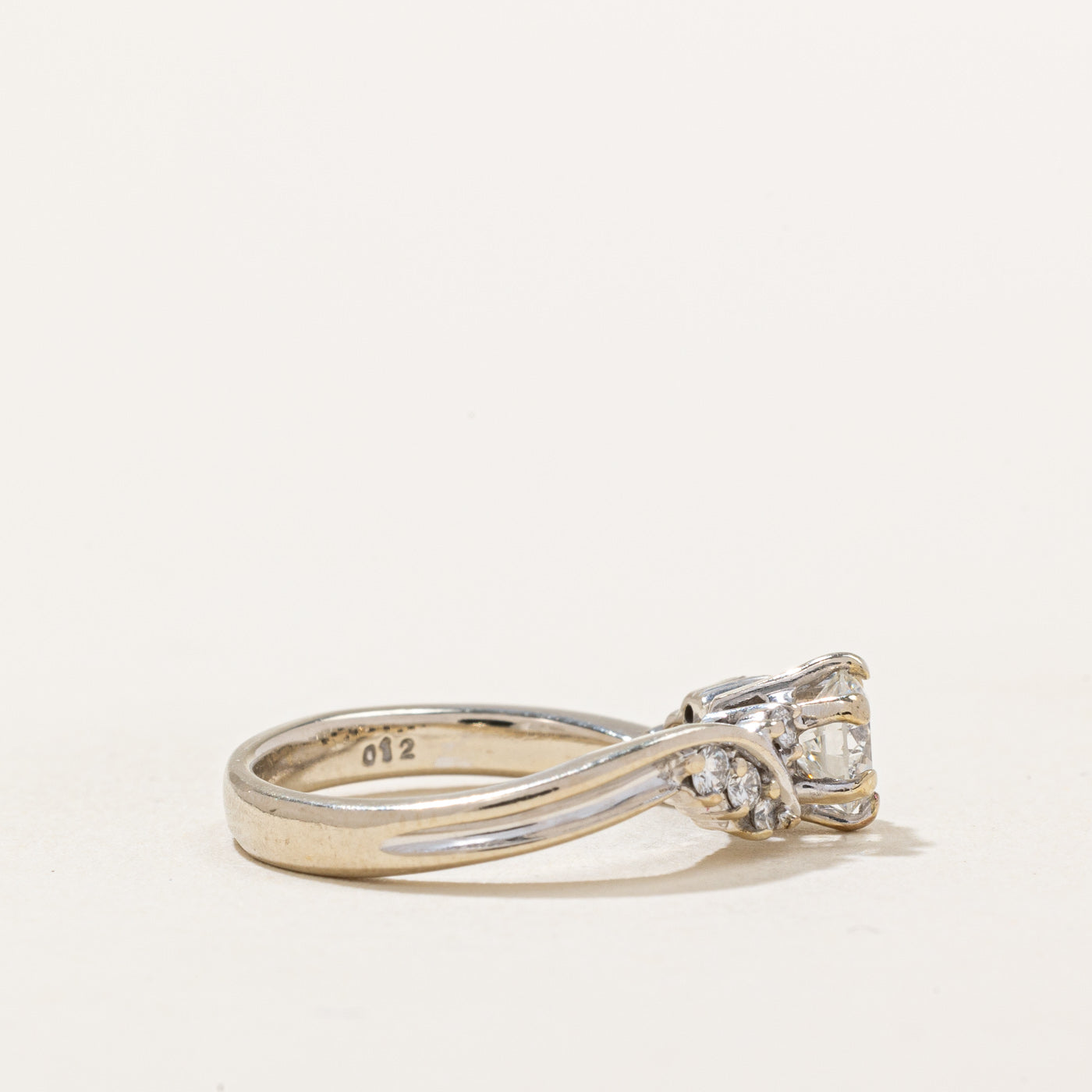 Bague sertie de diamants à griffes | 0,43 ct | Taille 3,5 | 