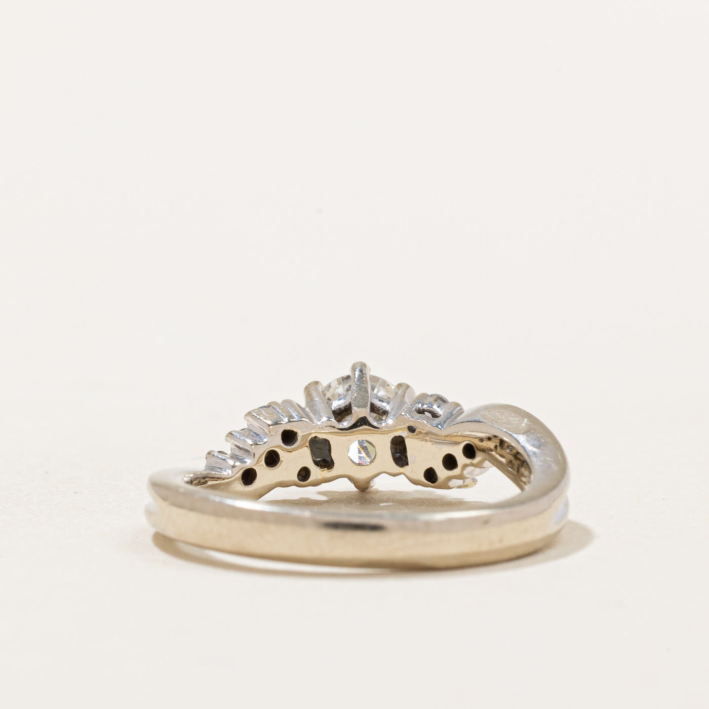 Bague sertie de diamants à griffes | 0,43 ct | Taille 3,5 | 