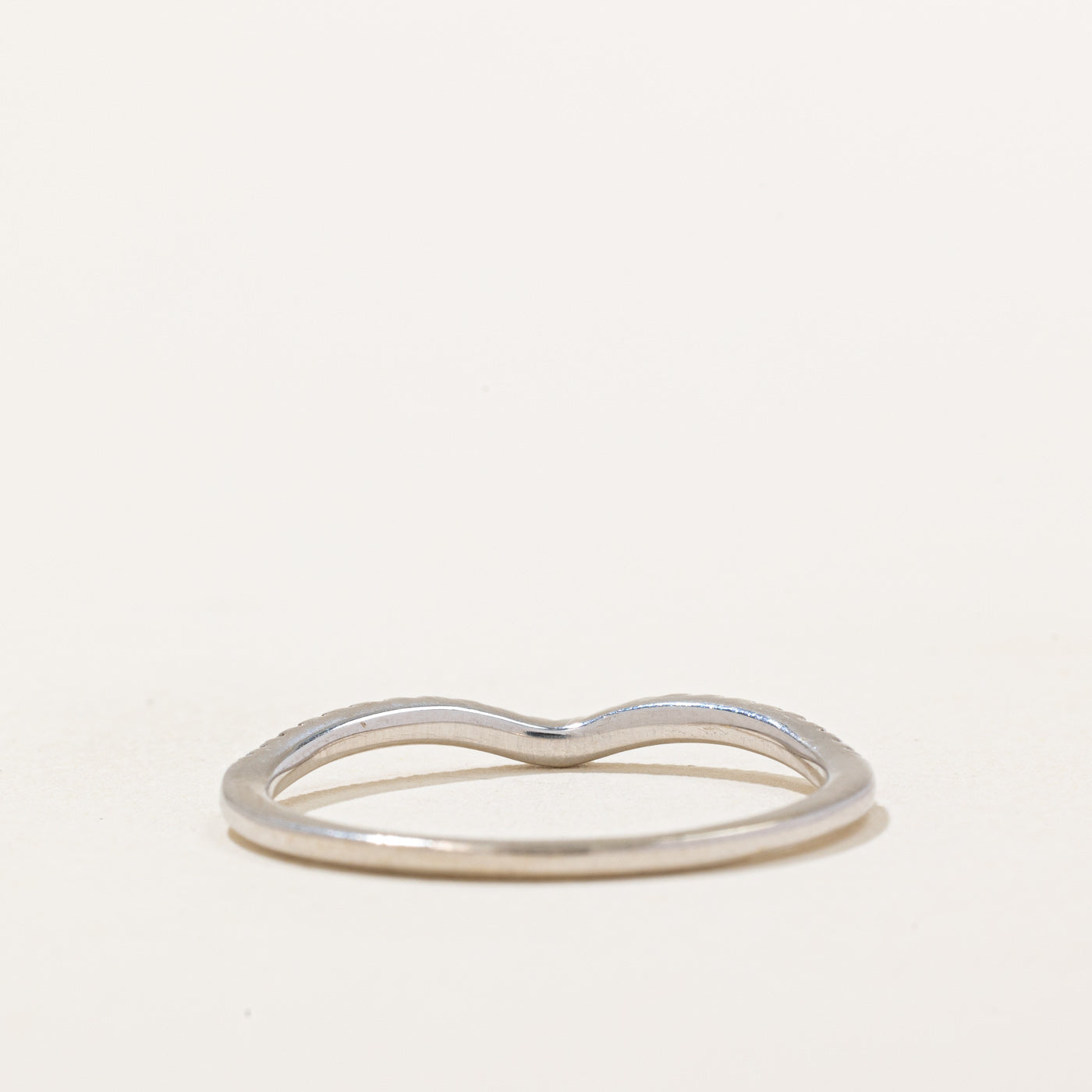 Pave Diamond Wedding Contour Band | 0.17ctw | SZ 8.5 |